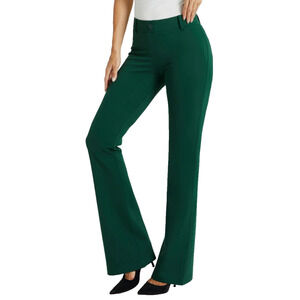 Betabrand Classic Dress Pant Yoga Pant Bootcut Size Large Green Pull On DPYP